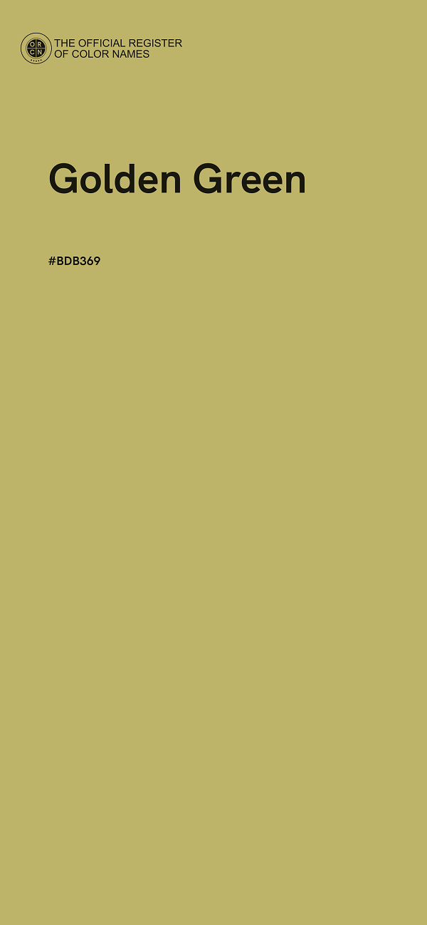 #BDB369 - Golden Green color image
