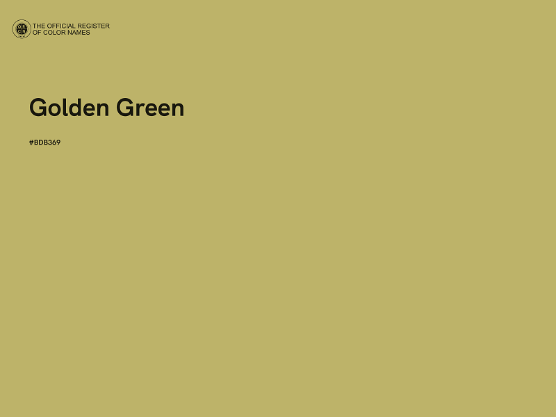 #BDB369 - Golden Green color image