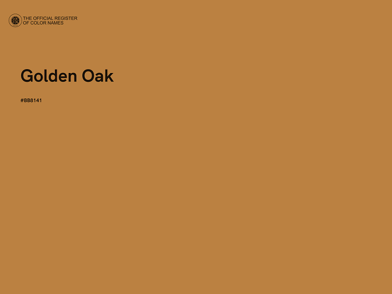 #BB8141 - Golden Oak color image
