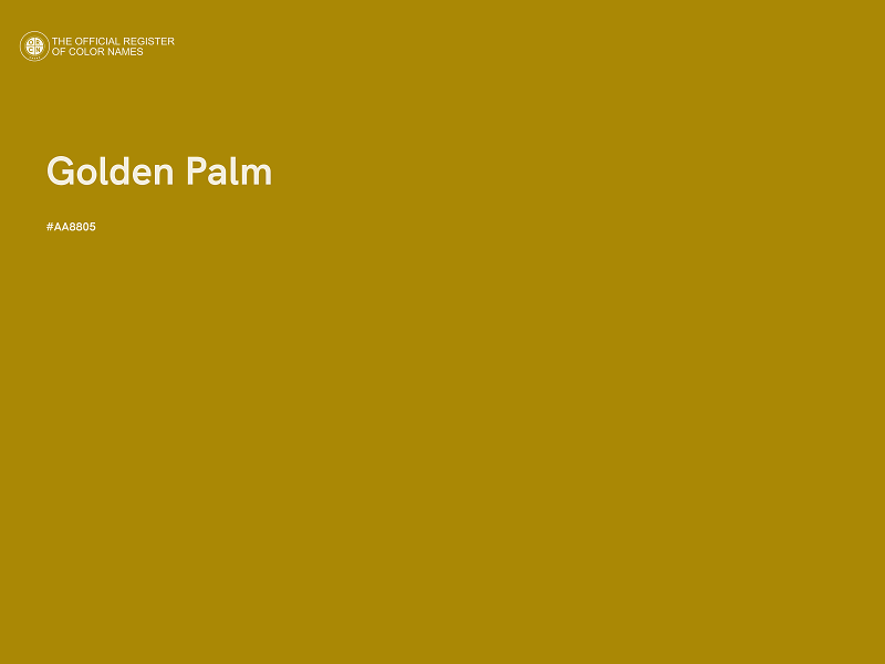 #AA8805 - Golden Palm color image