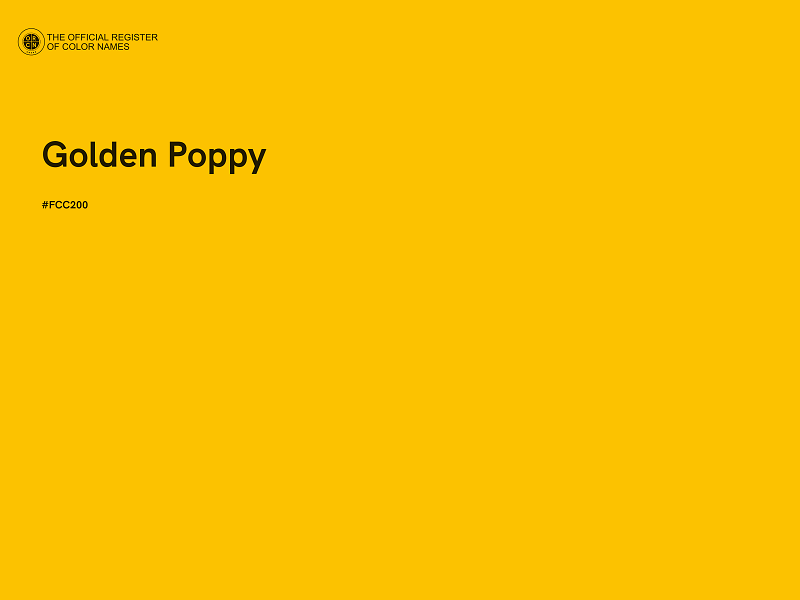 #FCC200 - Golden Poppy color image