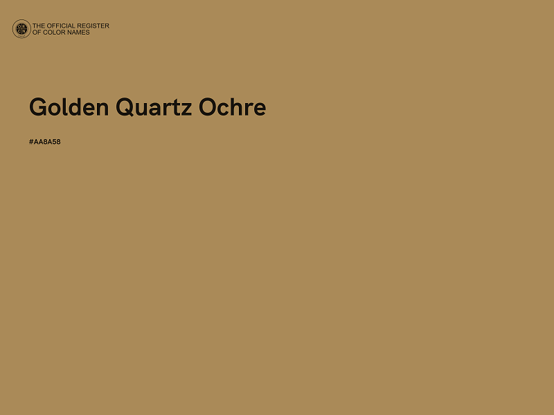 #AA8A58 - Golden Quartz Ochre color image