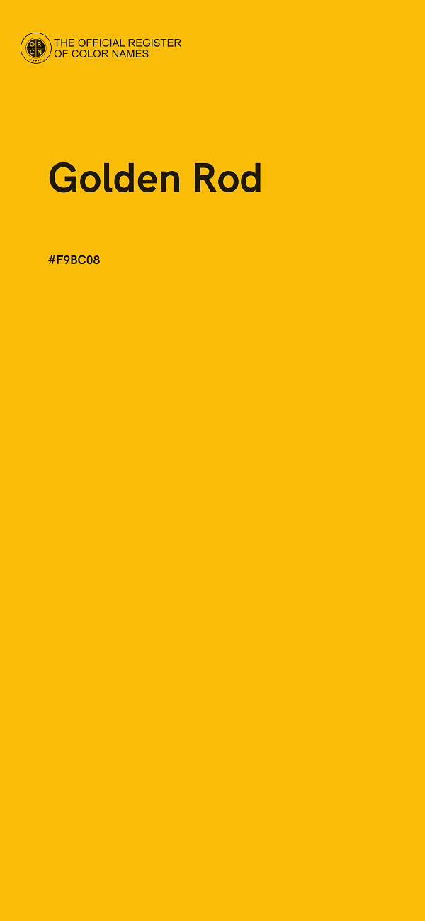 #F9BC08 - Golden Rod color image