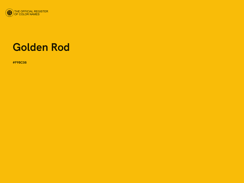 #F9BC08 - Golden Rod color image