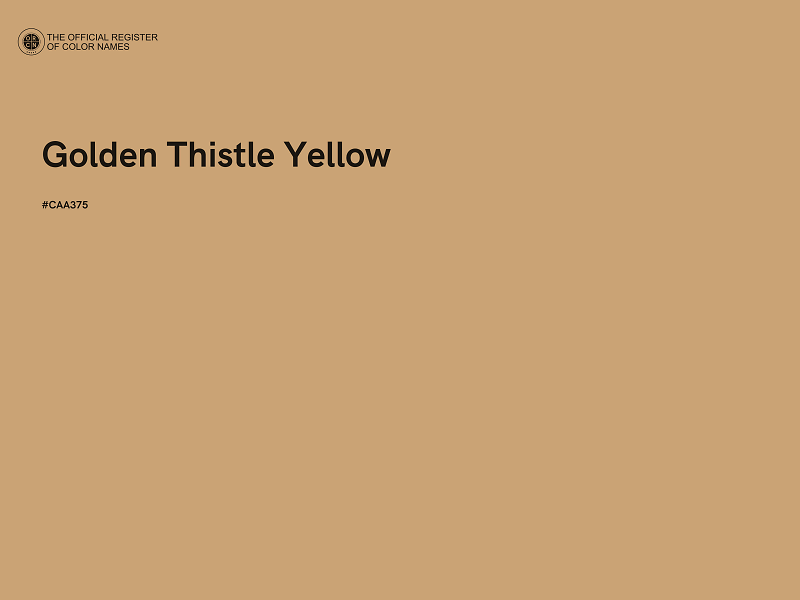 #CAA375 - Golden Thistle Yellow color image