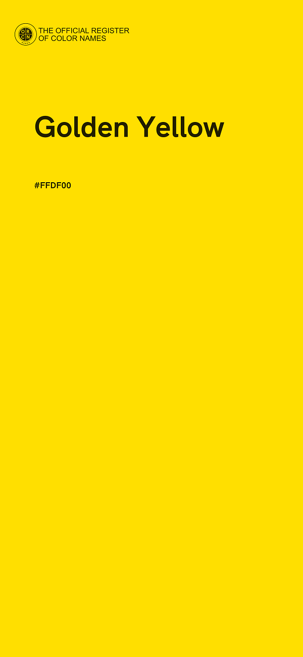 #FFDF00 - Golden Yellow color image