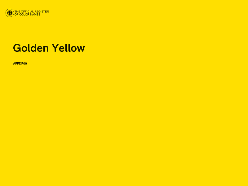 #FFDF00 - Golden Yellow color image