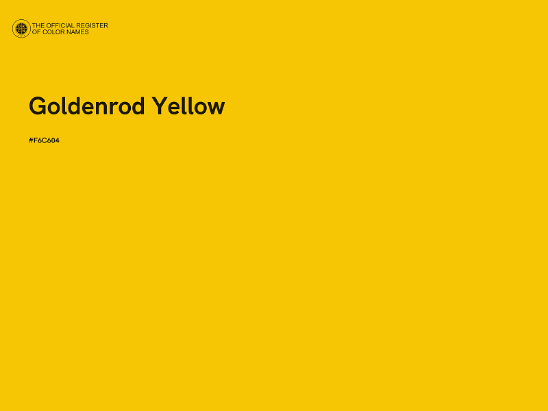 #F6C604 - Goldenrod Yellow color image
