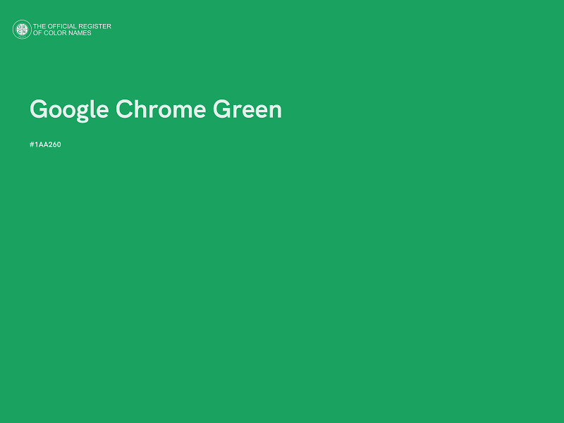 #1AA260 - Google Chrome Green color image