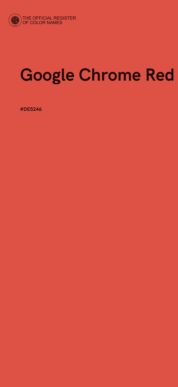 #DE5246 - Google Chrome Red color image