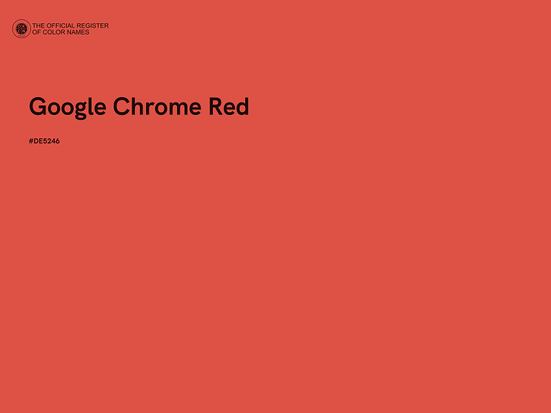 #DE5246 - Google Chrome Red color image