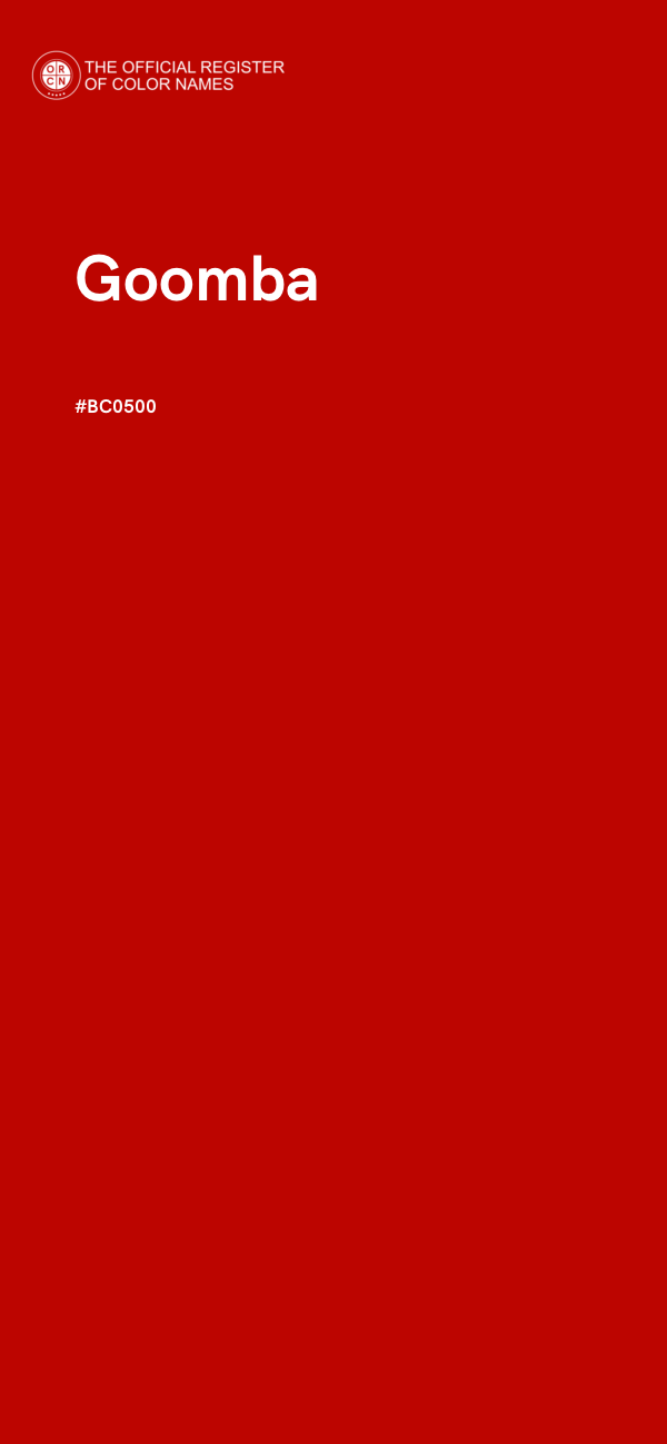#BC0500 - Goomba color image