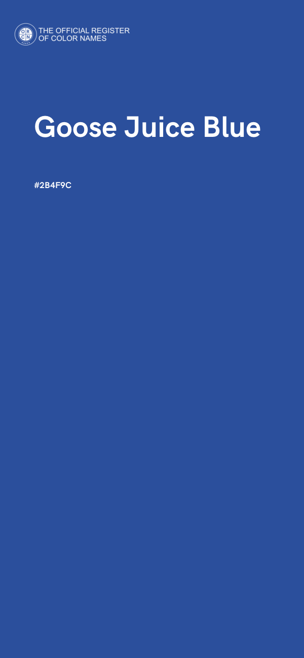 #2B4F9C - Goose Juice Blue color image