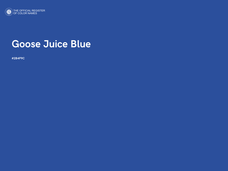 #2B4F9C - Goose Juice Blue color image