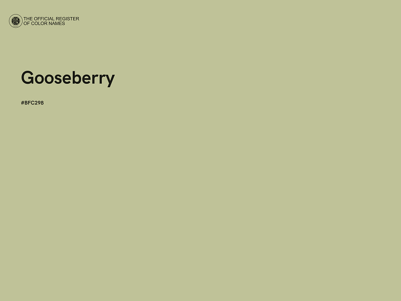 #BFC298 - Gooseberry color image
