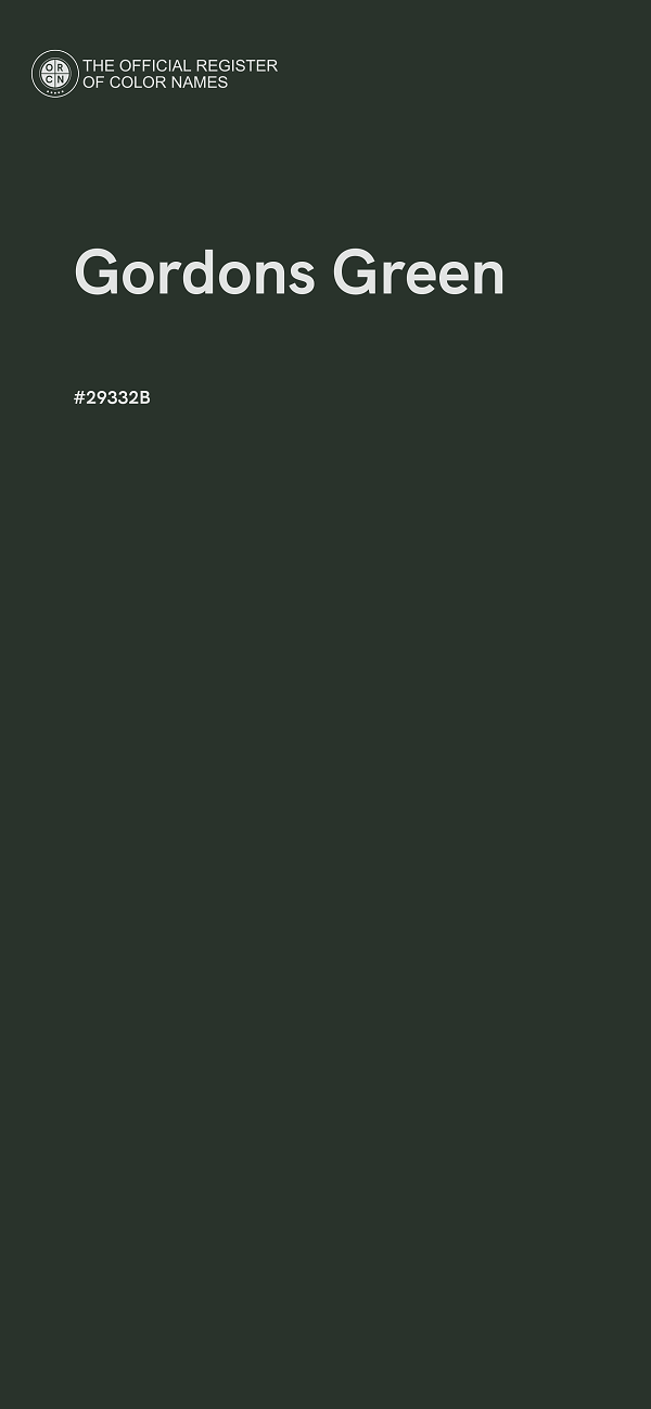#29332B - Gordons Green color image