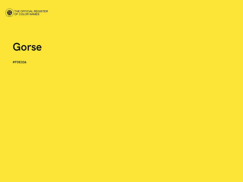 #FDE336 - Gorse color image