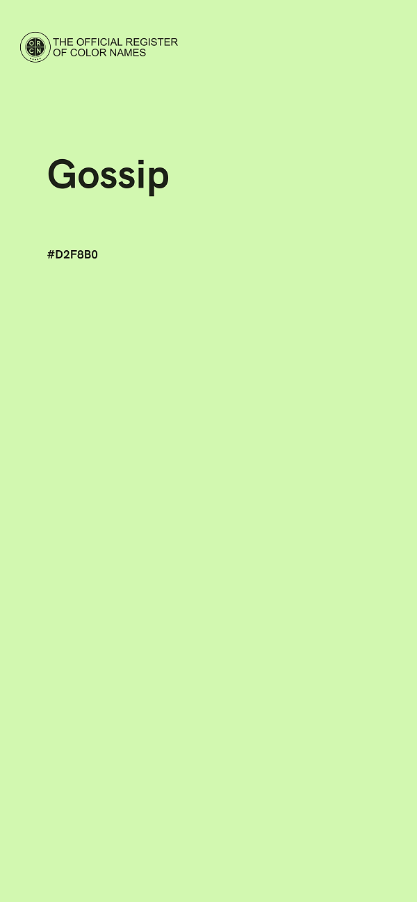 #D2F8B0 - Gossip color image