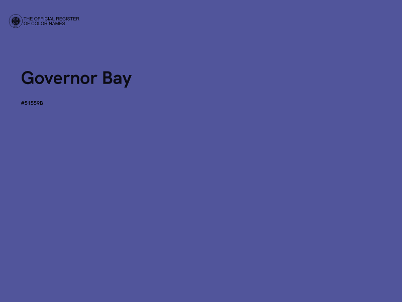 #51559B - Governor Bay color image