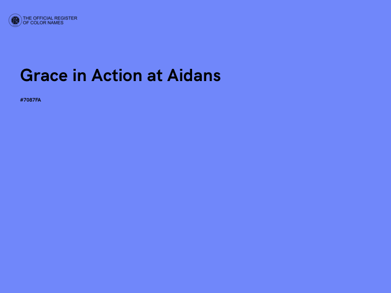#7087FA - Grace in Action at Aidans color image