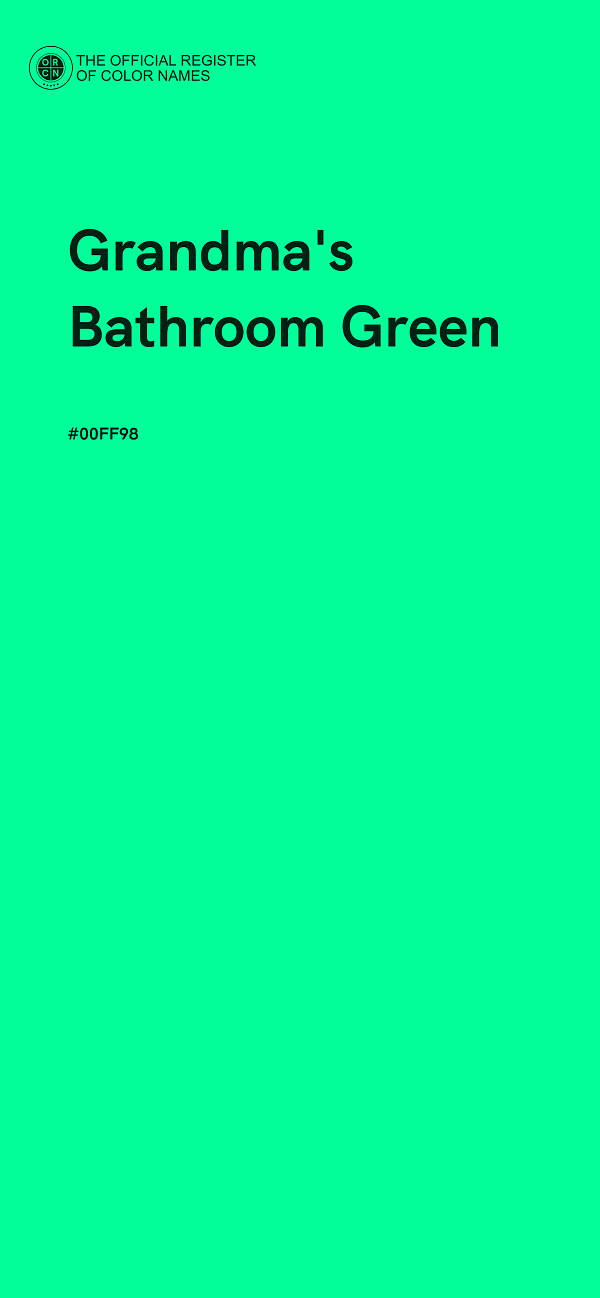 #00FF98 - Grandma's Bathroom Green color image