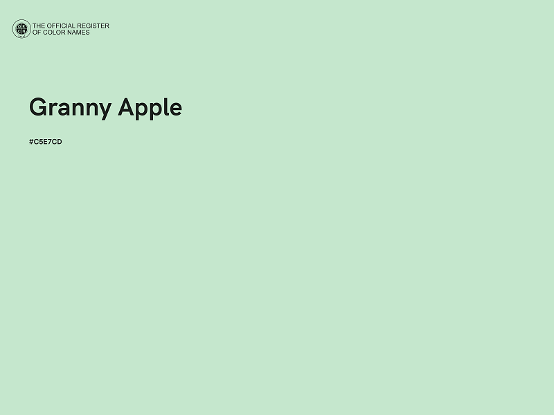 #C5E7CD - Granny Apple color image