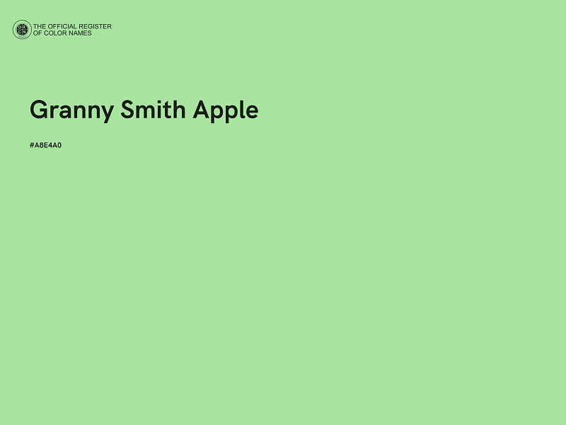 #A8E4A0 - Granny Smith Apple color image