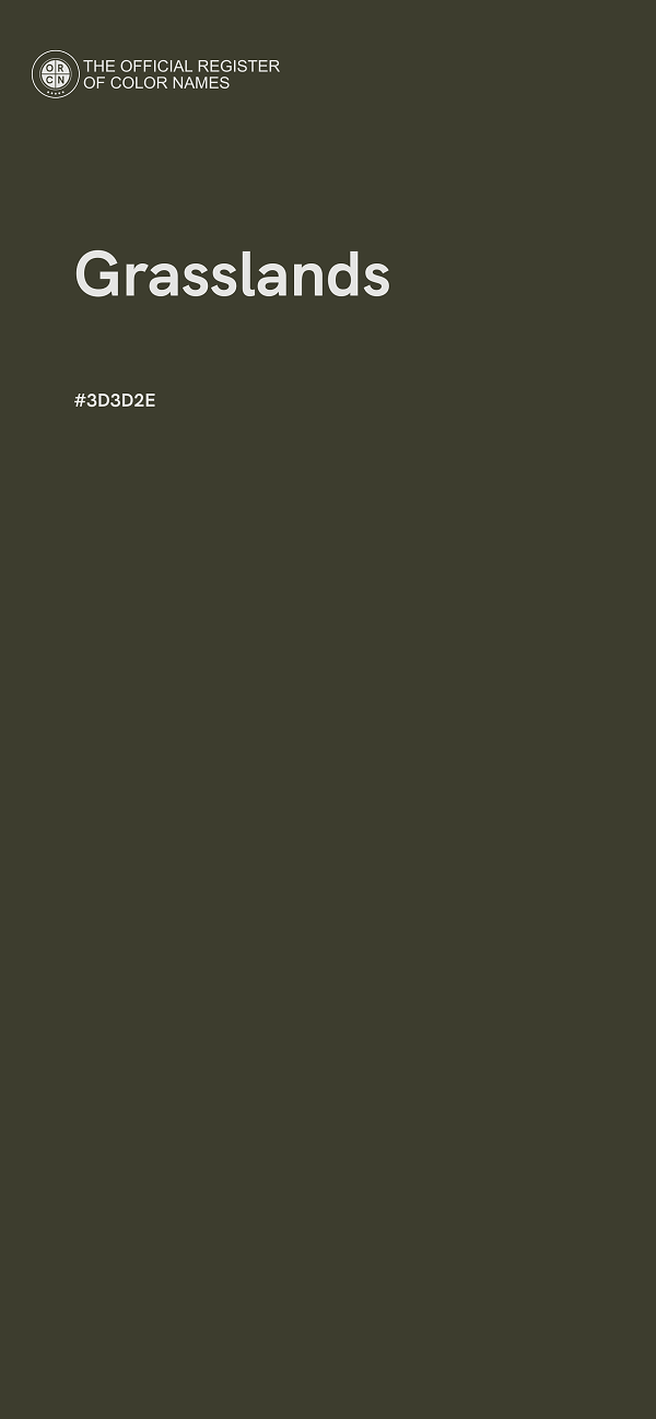#3D3D2E - Grasslands color image