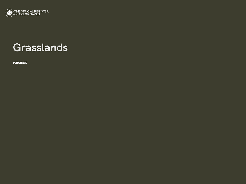 #3D3D2E - Grasslands color image