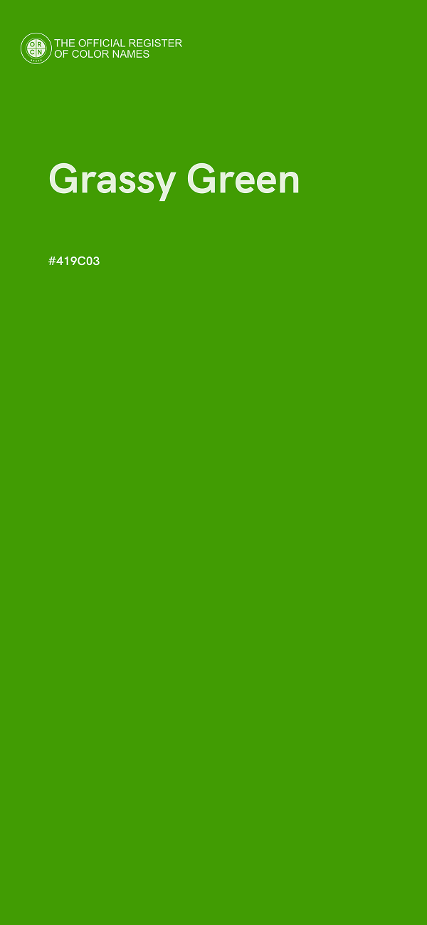 #419C03 - Grassy Green color image