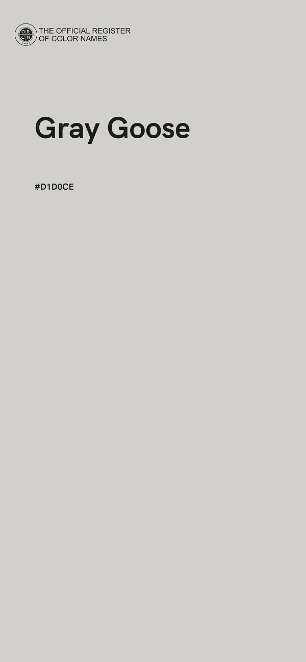 #D1D0CE - Gray Goose color image