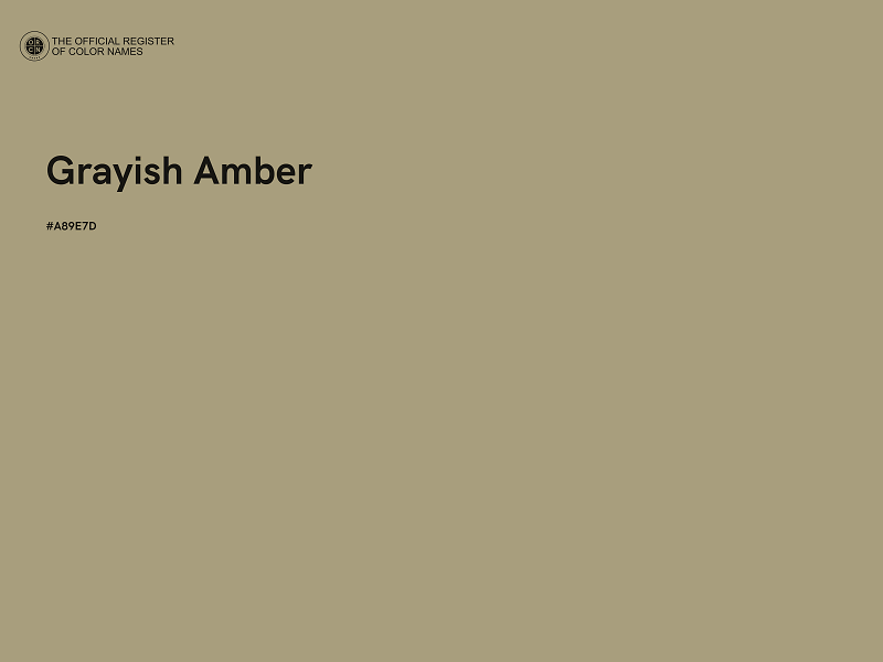 #A89E7D - Grayish Amber color image