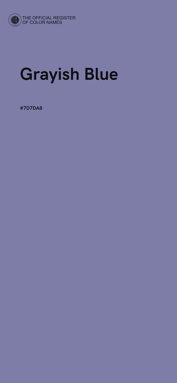 #7D7DA8 - Grayish Blue color image