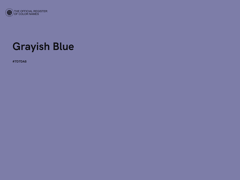 #7D7DA8 - Grayish Blue color image