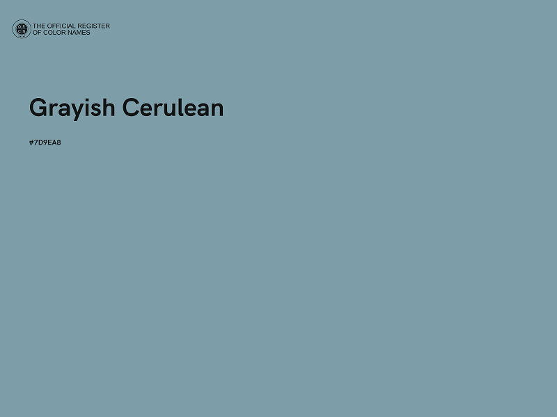 #7D9EA8 - Grayish Cerulean color image