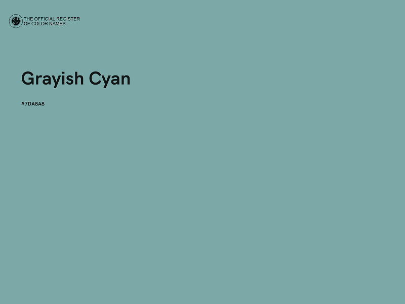 #7DA8A8 - Grayish Cyan color image
