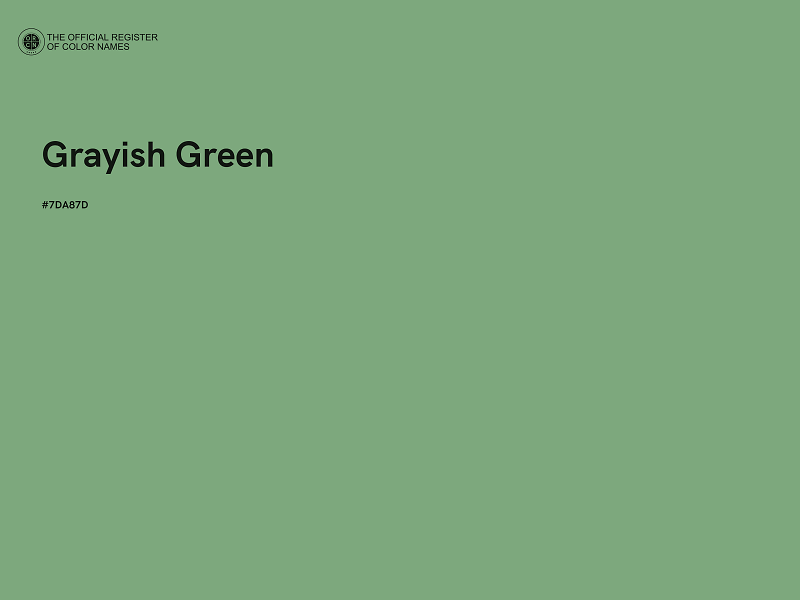 #7DA87D - Grayish Green color image