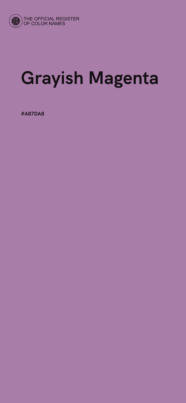 #A87DA8 - Grayish Magenta color image