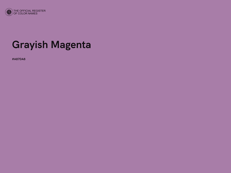 #A87DA8 - Grayish Magenta color image
