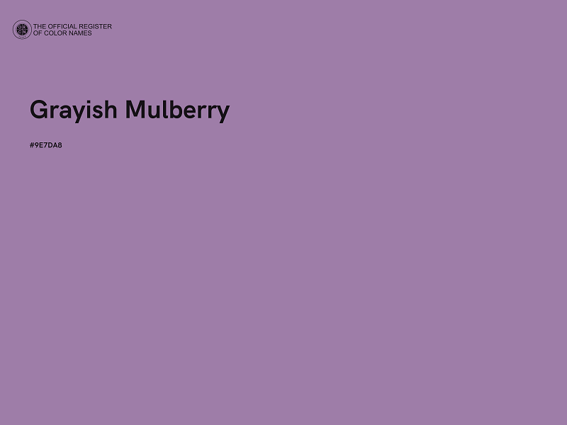 #9E7DA8 - Grayish Mulberry color image