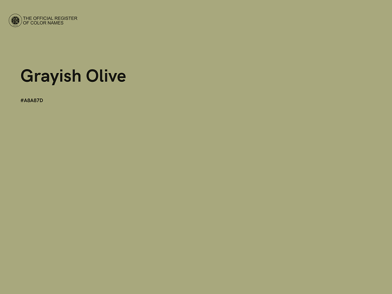 #A8A87D - Grayish Olive color image