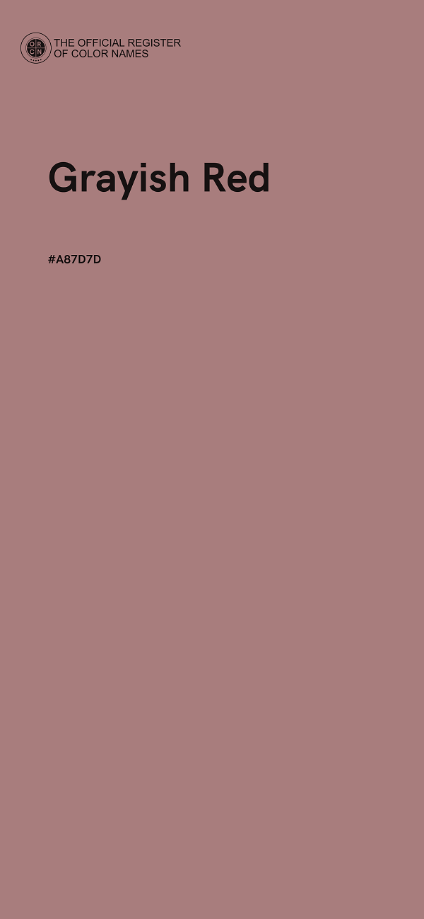 #A87D7D - Grayish Red color image