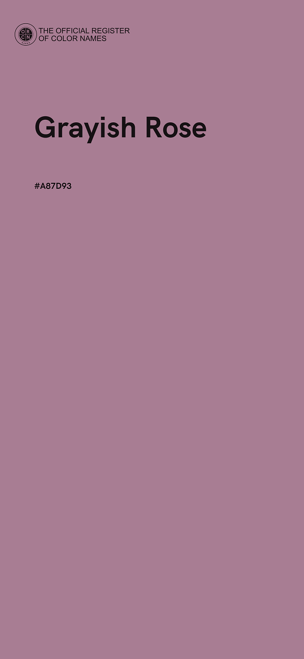 #A87D93 - Grayish Rose color image