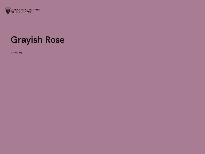 #A87D93 - Grayish Rose color image