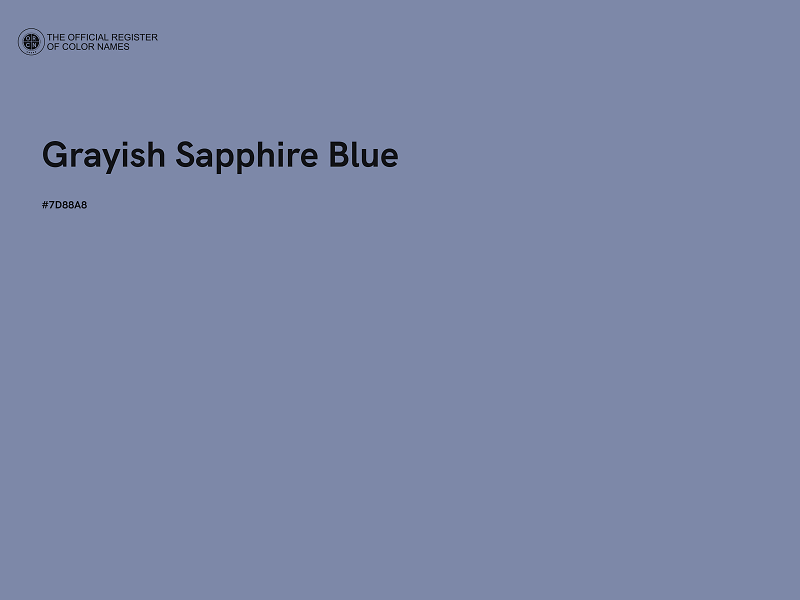 #7D88A8 - Grayish Sapphire Blue color image