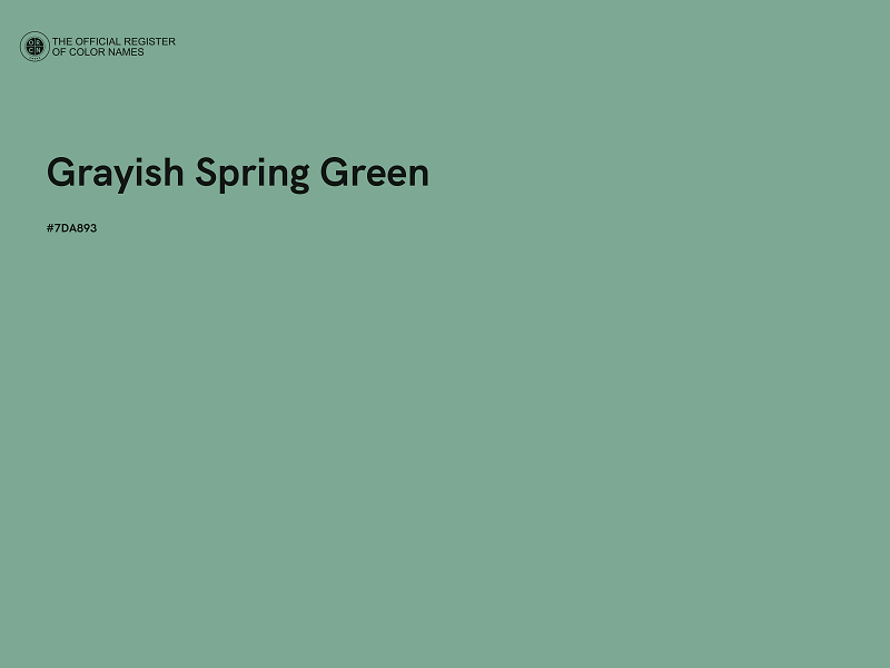 #7DA893 - Grayish Spring Green color image