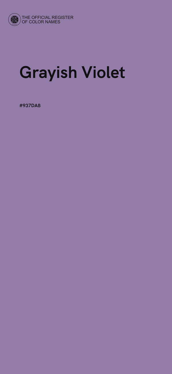 #937DA8 - Grayish Violet color image