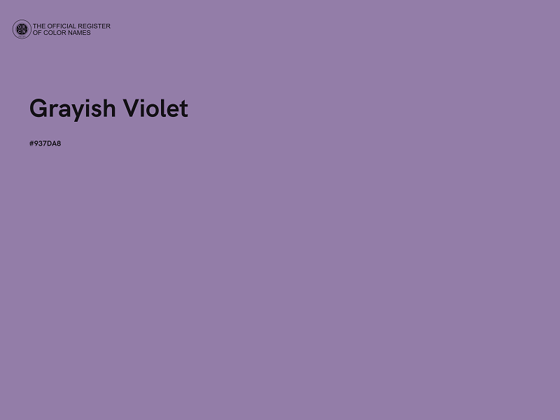 #937DA8 - Grayish Violet color image