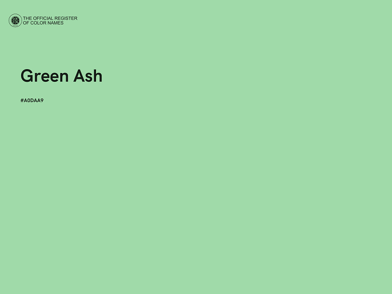 #A0DAA9 - Green Ash color image