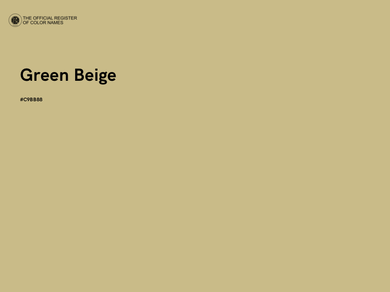 #C9BB88 - Green Beige color image